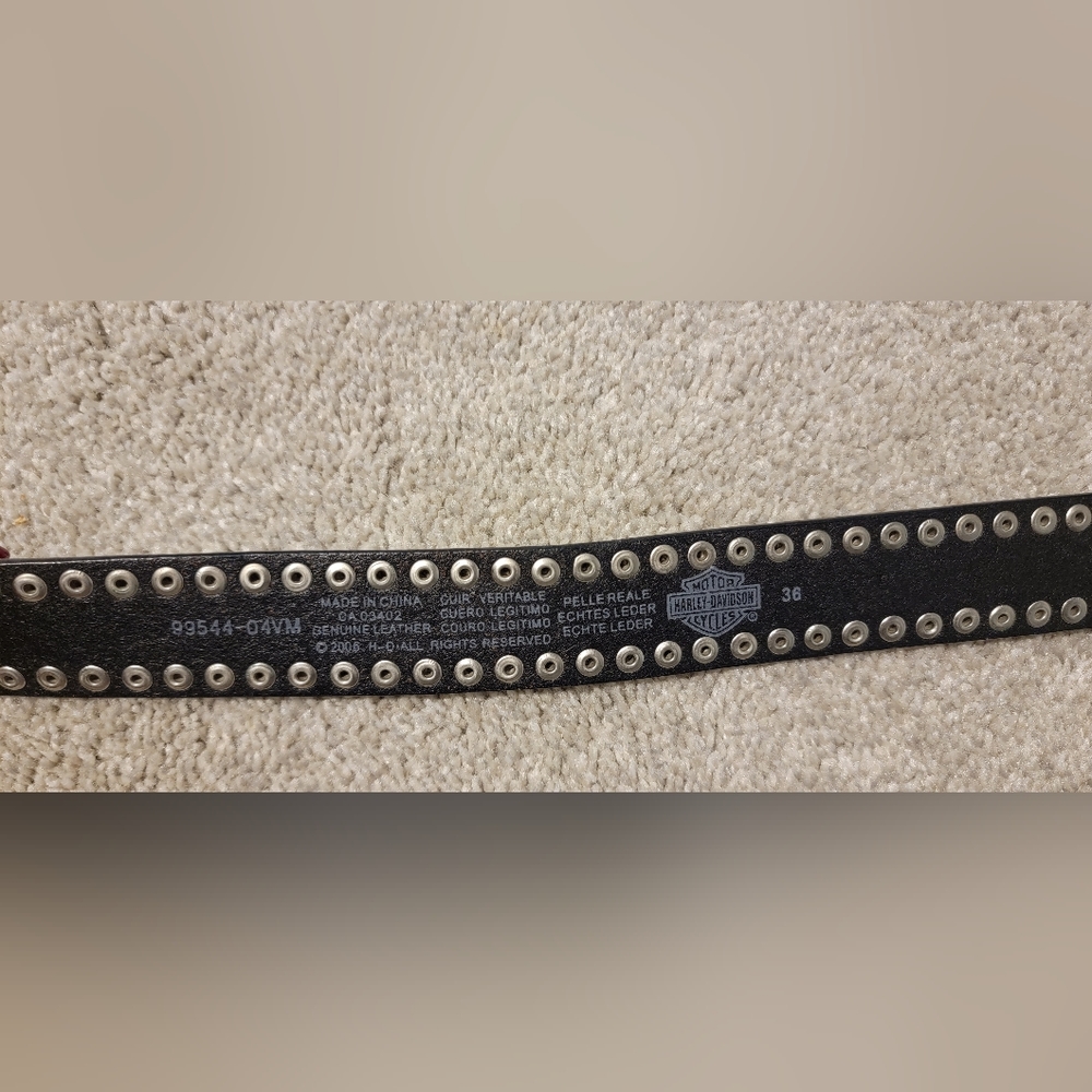 Harley-Davidson leather belt size 38 - Picture 2 of 4